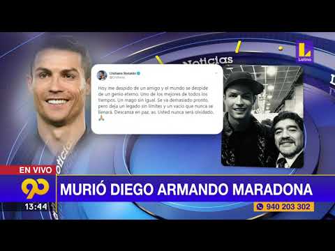 Astros del fútbol despiden en redes sociales a Maradona