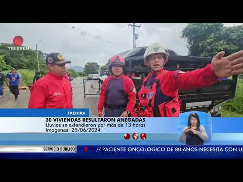 Lluvias constantes causaron afectaciones en el estado Táchira - El Noticiero emisión meridiana