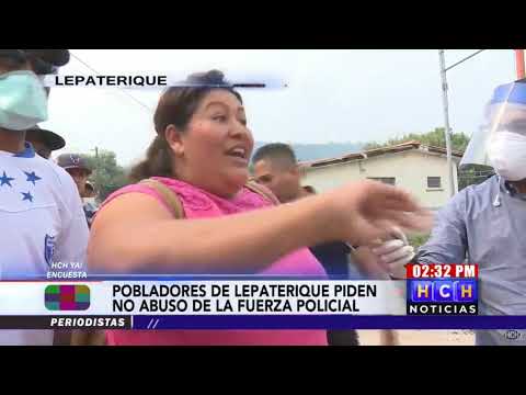Pobladores de Lepaterique protestan por abuso de autoridad de un miembro policial en ese sector