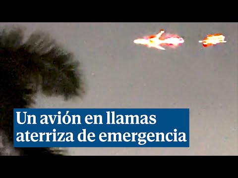 Un avión en llamas aterriza de emergencia en Miami