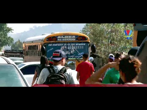Pobladores de aldea el Carmen exigen seguridad por ola de asaltos en buses