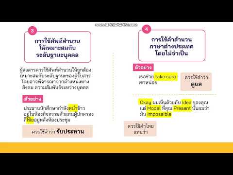 ข้อควรระวังการใช้ภาษา