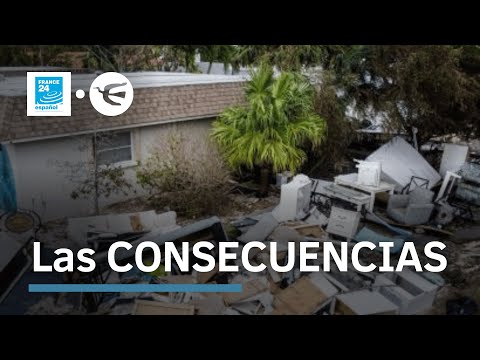 Habitantes de Florida evalúan los daños a sus viviendas tras paso del huracán Milton