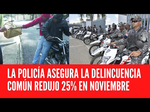 LA POLICÍA ASEGURA LA DELINCUENCIA COMÚN REDUJO 25% EN NOVIEMBRE