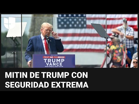 Rodeado de francotiradores: Trump realiza su primer mitin al aire libre tras atentado en su contra