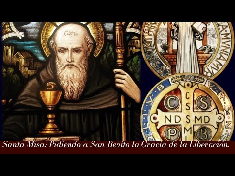 Santa Misa. Pidiendo a San Benito la gracia de la liberación.