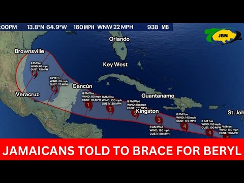 Hurricane Beryl could pass Jamaica at similar intensity to Hurricane Gilbert/JBNN