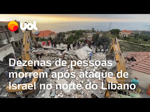 Ataque de Israel mata dezenas de pessoas no Líbano, após bombardeio do Hezbollah deixar feridos