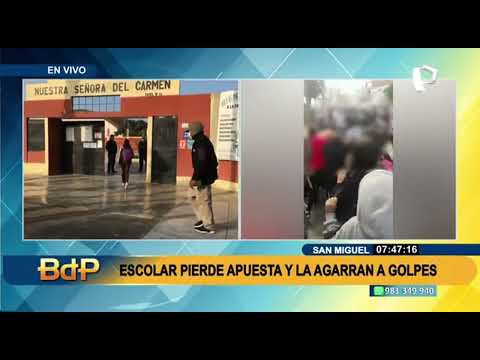 ¿Qué está pasando con los escolares? Alumnos se agarran a golpes en colegio de San Miguel