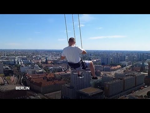 Berlin is offering a new attraction for adrenaline junkies: A high swing 120 meters above the ground