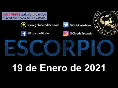 Horóscopo Diario - Escorpio - 19 de Enero de 2021.