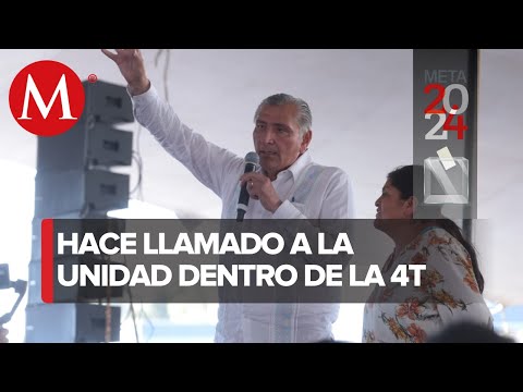 Adán Augusto López inicia su gira en Juchitán; llama a la unidad a Salomón Jara