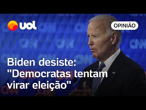 Biden desiste e apoia Kamala; Landim: 'Democratas criam fato político para tentar virar eleição'