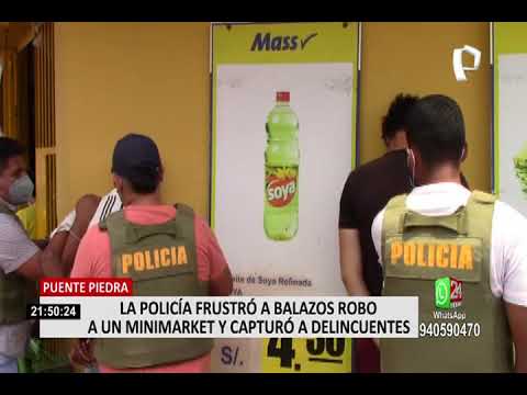 PNP frustra asalto a minimarket y captura a delincuentes en Puente Piedra