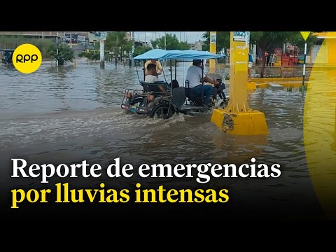 Indeci brinda el reporte de emergencias por lluvias intensas