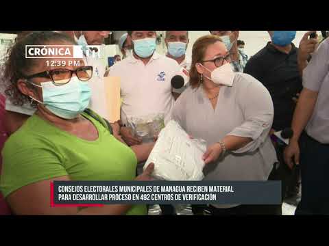 CSE entrega material de verificación a Consejos Electorales de Managua - Nicaragua