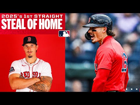 Jarren Duran steals home plate! (Red Sox OF manufactures a run by HIMSELF!)