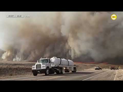 Texas: grave incendio forestal en Amarillo, se quemaron 65 mil hectáreas ?N20:30? 27-02-24