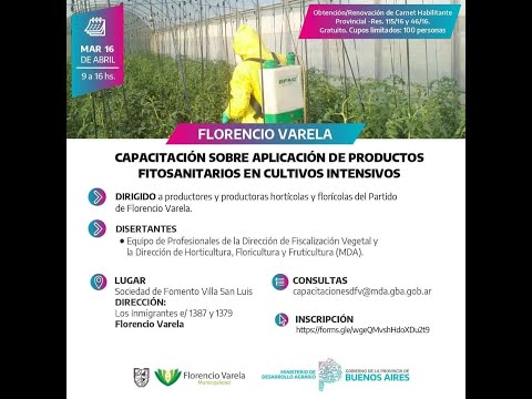 Cultivos intensivos: capacitación para aplicadores de productos fitosanitarios