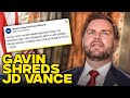 Gavin Newsom Destroys JD Vance With Chuck E. Cheese Comment