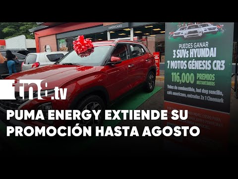 Puma Energy premia a sus clientes con sorteos de motos y carros en Nicaragua