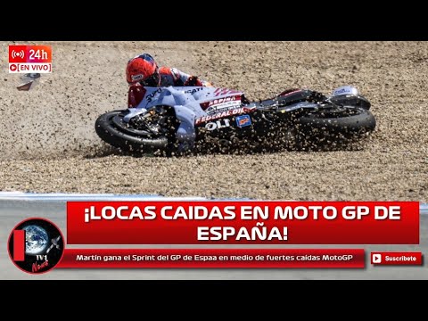 Jorge Martín gana el Sprint del GP de España en medio de fuertes caídas MotoGP