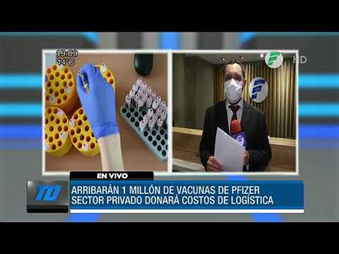 COVID19: Arribarán al país 1 millón de vacunas de Pfizer