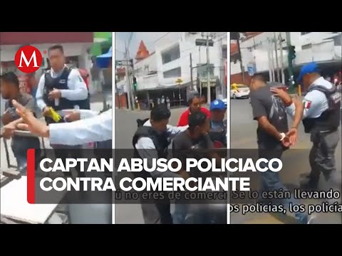 Denuncian abuso policiaco en Monterrey al detener a un vendedor ambulante