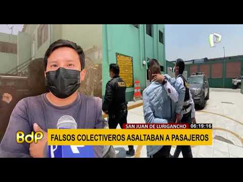 SJL: policía captura a falsos colectiveros tras intensa persecución