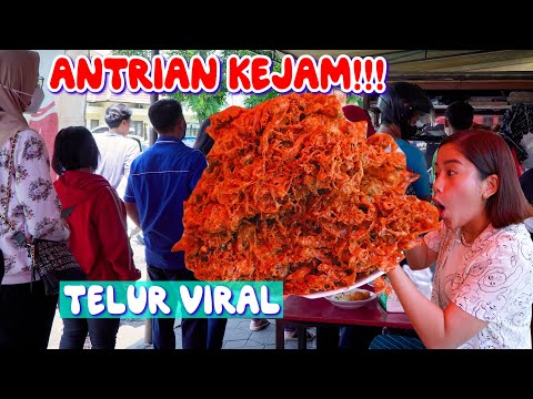 ANTRI PANJANG DI JAM MAKAN SIANG KARENA TELUR VIRAL HARGA PELAJAR!!!