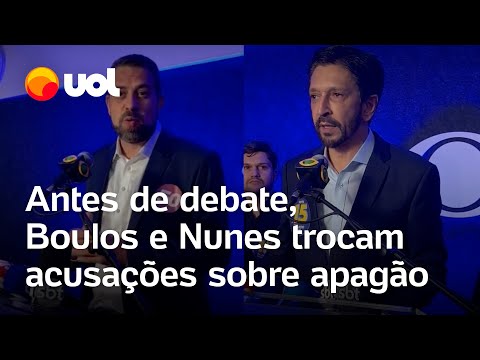 Debate da Band: 500 mil não verão debate por apagão, diz Boulos; Nunes rebate adversário