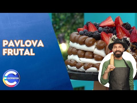 Receta fácil de PAVLOVA con frutos rojos, dulce de leche y crema: Paso a paso de Lucho