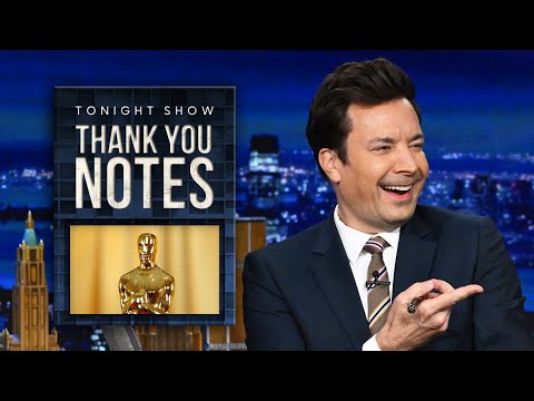 Thank You Notes: Oscar Nominations, 49ers Mascot | The Tonight Show Starring Jimmy Fallon