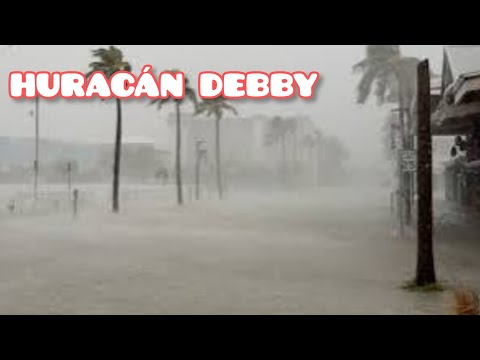 !hace 5 minutos! muchas gente impacta huracán Debby en Steinhatchee, Florida.