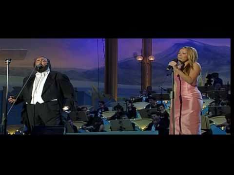 Luciano Pavarotti, Mariah Carey - Hero (LIVE) HD