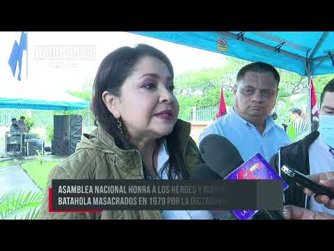 Asamblea Nacional honra a héroes y mártires de Batahola - Nicaragua