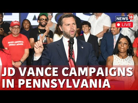 JD Vance Live | JD Vance Campaigns Tucker Carlson In PENNSYLVANIA Live | News18 Live | N18G