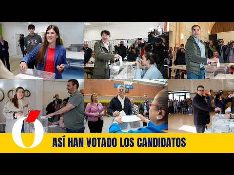 Así han votado los candidatos: De Andrés (PP), el más madrugador, a Otxandiano (Bildu), el eufórico