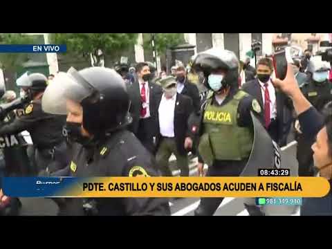 Pedro Castillo terminó de rendir su manifestación ante  la Fiscalía (1/2)