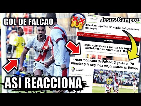 Gol de Falcao ASI REACCIONA la PRENSA ESPAÑA | Rayo Vallecano vs Cadiz | Reaccion de medios resumen