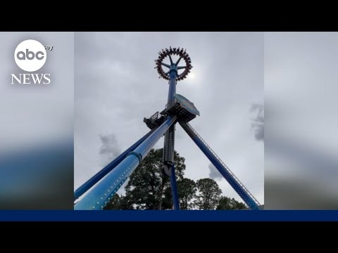 Amusement park ride leaves guests hanging upside down