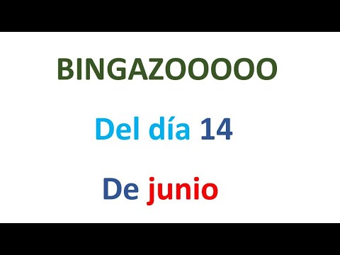 Bingazooooo del día 14 de junio, el campeón de los números