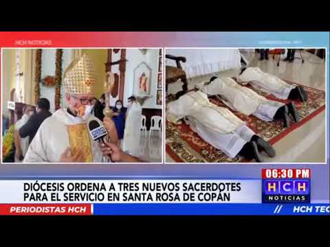 Diócesis de Copán ordena tres nuevos sacerdotes