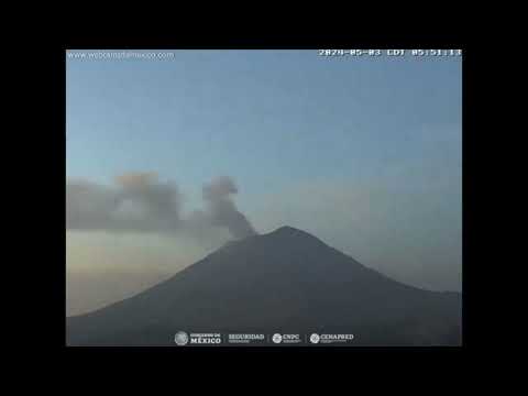 Así lució el volcán Popocatépetl esta mañana