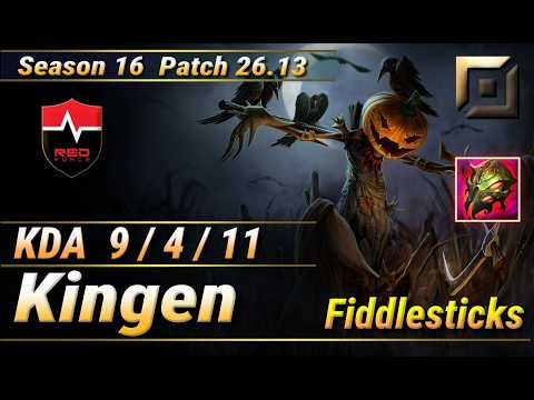 【KRサーバー/GM】NS Kingen フィドルスティックス(Fiddlesticks) VS ケネン(Kennen) TOP - Patch26.13 KR Ranked【LoL】