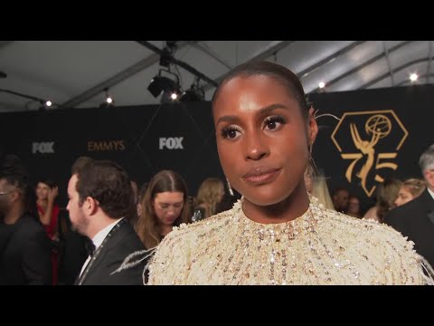 On the Emmys carpet, Issa Rae talks viral Barbie presidential moment; Brian Cox says ‘Succession’ a