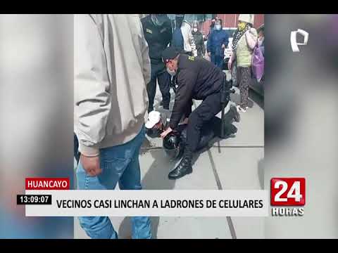 Huancayo: casi linchan a ladrones que robaron celular a joven