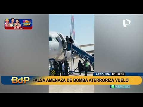 Arequipa: Falsa amenaza de bomba en avión desata el caos en vuelo (2/2)