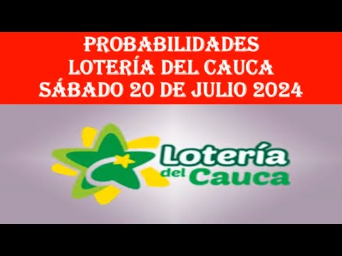 PROBABILIDADES de la LOTERIA del CAUCA Hoy Sábado 20 de julio 2024 #loteriadelcauca