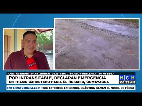 Por intransitable, declaran emergencia en tramo carretero hacia El Rosario, Comayagua